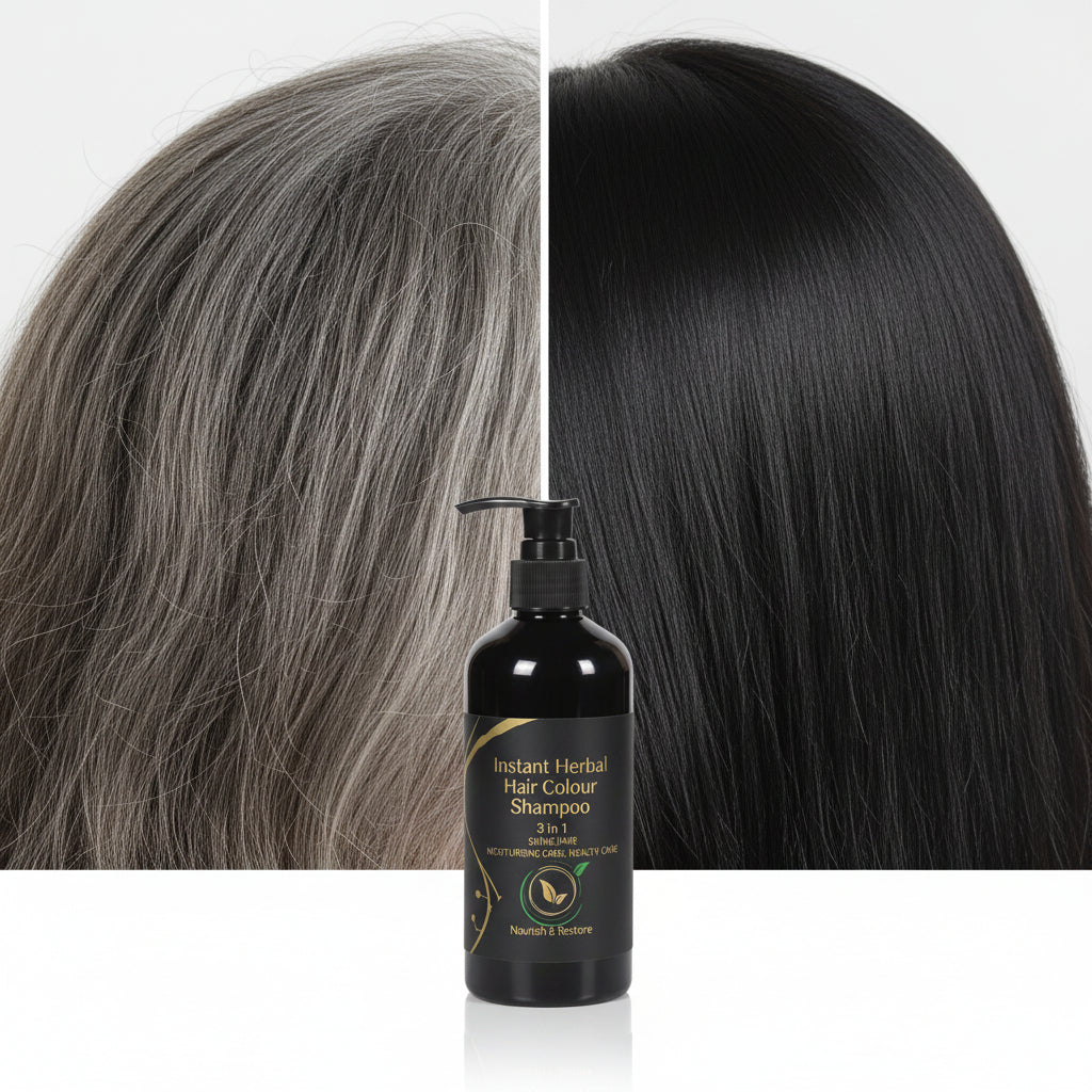 Lizas Mart BlackEase – Instant Herbal Hair Colour Shampoo for Grey Hair Coverage (3-in-1, 100ml)